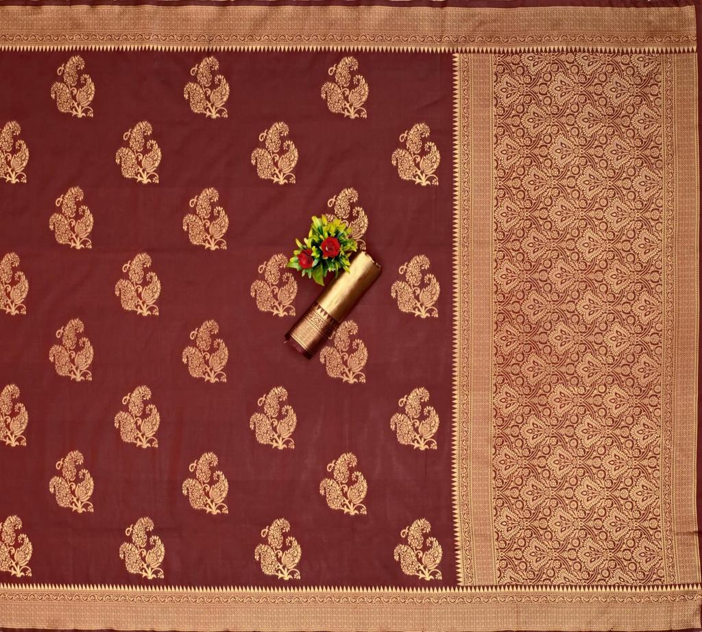 DDF Heerva Soft Lichi Silk Designer Saree